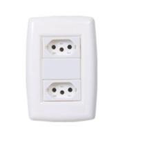 Conjunto Ilumi Stylus 4X2 Placa 2 Tomadas 20A Monobloco 250V - Ilumi materiais elétricos