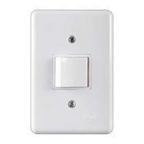 Conjunto Ilumi Stylus Branco Com Placa 1 Intermediario 10A. - 2032