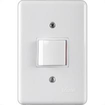 Conjunto Ilumi Stylus Branco Com Placa 1 Intermediario 10A. - 2032