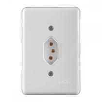 Conjunto Ilumi Stylus Branco Com Placa 1 Tomada 2P+T. 10A. - 20140 Conjunto Ilumi Stylus Branco Com Placa 1 Tomada 2P+T. 10A. - 20140