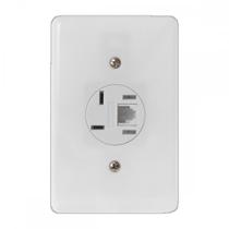 Conjunto Ilumi Stylus Branco Com Placa 1 Tomada De Telefone - 2551
