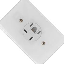 Conjunto Ilumi Stylus Branco Com Placa 1 Tomada Telefone Rj11 - 2565 Conjunto Ilumi Stylus Branco Com Placa 1 Tomada Telefone Rj11 - 2565