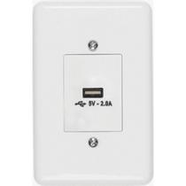 Conjunto Ilumi Stylus Branco Com Placa 1 Tomada Usb 2091