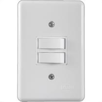 Conjunto Ilumi Stylus Branco Com Placa 2 Simples - 2018