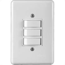 Conjunto Ilumi Stylus Branco Com Placa 3 Paralelos - 2027