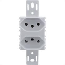 Conjunto Ilumi Stylus Branco Sem Placa 2 Tomadas 2P+T. 20A. - 20121/0 Conjunto Ilumi Stylus Branco Sem Placa 2 Tomadas 2P+T. 20A. - 20121/0