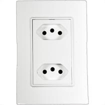 Conjunto Ilumi Vivaz Branco Com Placa 2 Tomadas 20A. - 78121 Monobloco Conjunto Ilumi Vivaz Branco Com Placa 2 Tomadas 20A. - 78121 Monobloco