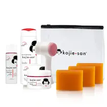Conjunto Iluminador Kojie San para Rosto e Corpo - Sabonete, Loção e Creme Conjunto Iluminador Kojie San para Rosto e Corpo - Sabonete, Loção e Creme