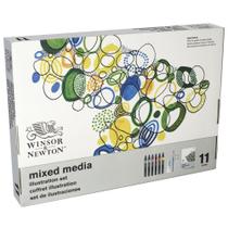Conjunto Ilustração Mixed Media Winsor & Newton 11 Peças Conjunto Ilustração Mixed Media Winsor & Newton 11 Peças