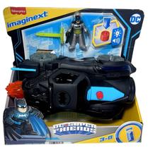 Conjunto Imaginext Veículo Carro Carrinho Batmóvel Battech Deluxe Emite Luz E Som Acompanha Mini Boneco Batman Dc Comics Fisher Price Brinquedos