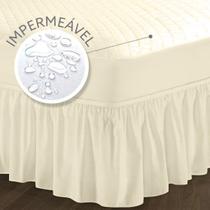Conjunto Impermeável para Colchão Casal Queen Palha c/ Saia box