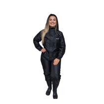 Conjunto impermeável pioneira nylon urban feminino preto Conjunto impermeável pioneira nylon urban feminino preto