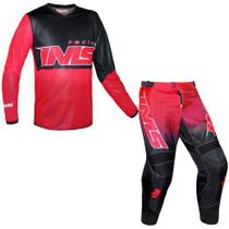 Conjunto Ims Army Infantil Vermelho Off Road Trilha