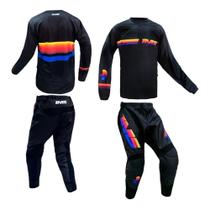 Conjunto Ims Infantil Daytona Preto Motocross Trilha