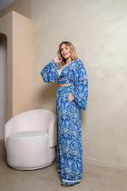 Conjunto indiano importado cropped e calça b236