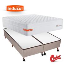 Conjunto Inducol Oasis Latex Box Castor Revolution Híbrido Queen Size 158x198x80