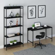 Conjunto Industrial 2 Peças Escrivaninha com Estante Active Yescasa