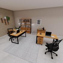 Conjunto Industrial p/ Escritório Completo 7 Peças 100% MDF