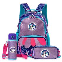 Conjunto Infantil 3 Peças Ayris Garrafa Inox Mochila Estojo Milk&Moo