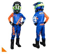 Conjunto Infantil AMX Classic Extreme Azul e Laranja