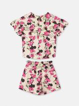 Conjunto Infantil Animê Verão Shorts e Blusa Minnie Rosa Disney