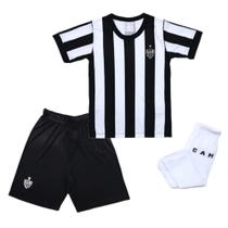 Conjunto Infantil Atlético MG Uniforme Listrado Oficial