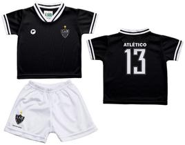 Conjunto Infantil Atlético MG Uniforme Preto - Torcida Baby Conjunto Infantil Atlético MG Uniforme Preto - Torcida Baby