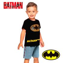 Conjunto Infantil Avengers Batman Super Herói Tam 1 A 8 Anos