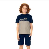 Conjunto Infantil Azul Marinho Camiseta Motocicleta Bordada e Bermuda Kyly Tamanho:6 anos Conjunto Infantil Azul Marinho Camiseta Motocicleta Bordada e Bermuda Kyly Tamanho:6 anos