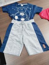 Conjunto infantil baby kids shortinho moletom modal e camisa estampa -tamanho G Conjunto infantil baby kids shortinho moletom modal e camisa estampa -tamanho G