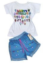Conjunto infantil babylook dandys world.