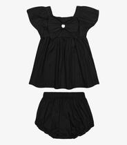 Conjunto Infantil Bata Com Calcinha Trick Nick Preto