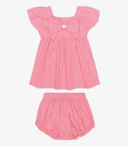 Conjunto Infantil Bata Com Calcinha Trick Nick Rosa