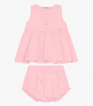 Conjunto Infantil Bata com Calcinha Trick Nick Rosa