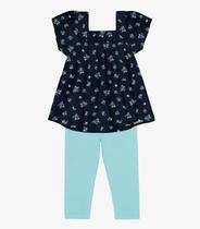 Conjunto Infantil Bata Com Legging Trick Nick Azul Conjunto Infantil Bata Com Legging Trick Nick Azul