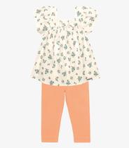 Conjunto Infantil Bata Com Legging Trick Nick Bege