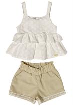 Conjunto Infantil Bata + Shorts Ser Garota 6539 Conjunto Infantil Bata + Shorts Ser Garota 6539