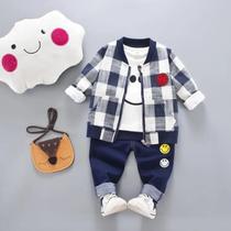 Conjunto Infantil Bebê de Frio Inverno 3 Peças Cores e Estampas Variadas
