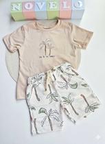 Conjunto Infantil Bebê Menino Camiseta e Bermuda Tmx Cor:BegeTamanho:3