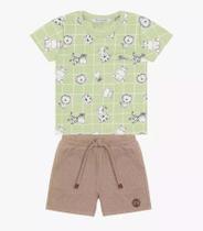 Conjunto Infantil Bebê Menino Camiseta e Bermuda Trick Nick Cor:PistacheTamanho:2