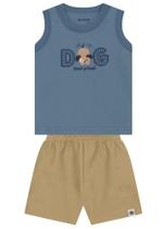 Conjunto Infantil Bebê Menino Camiseta Regata e Bermuda Cinza Brandilli Conjunto Infantil Bebê Menino Camiseta Regata e Bermuda Cinza Brandilli