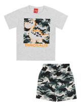 Conjunto Infantil Bebê Menino Dinossauro Primavera/verão Conjunto Infantil Bebê Menino Dinossauro Primavera/verão