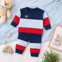 Conjunto Infantil Bebê Menino Roupa de Inverno Leve Confortável Conjunto Infantil Bebê Menino Roupa de Inverno Leve Confortável