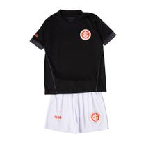Conjunto Infantil Betel Inter II Malha Preto/cinza/branco