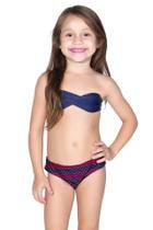 conjunto infantil biquini mais sutiã de praia cropped