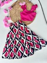 Conjunto Infantil Blogueirinha Saia Longa E Cropped