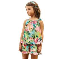 Conjunto Infantil Blusa Alça E Short 49024 - Infant Flora