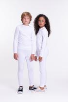 Conjunto infantil blusa + calça térmica branca