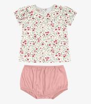 Conjunto Infantil Blusa Com Calcinha Trick Nick Bege