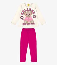 Conjunto Infantil Blusa Com Legging Rovi Kids Bege